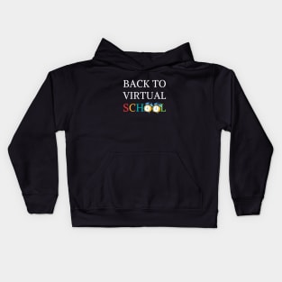 back to virtual school Kids Hoodie